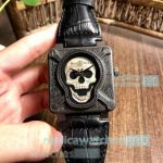 Bell & Ross Replica Instruments BR-01 Burning Skull Black Skull Dial Watch